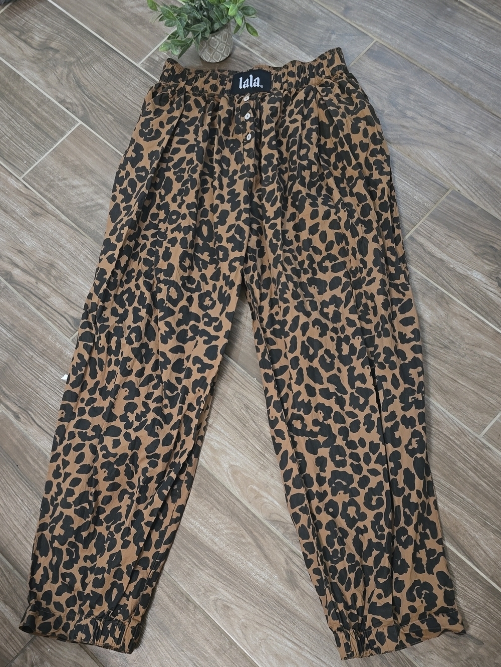 Happy Chance Barrel Legs Boxer Leopard Pants For Women By Lala